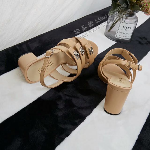 Chanel女鞋 香奈兒經典爆款涼鞋 Chanel高跟涼鞋  naq1116